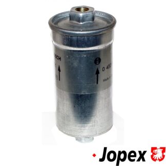 Fuel filter, metal housing, inlet M12x1.5 mm, outlet M12x1.5 mm