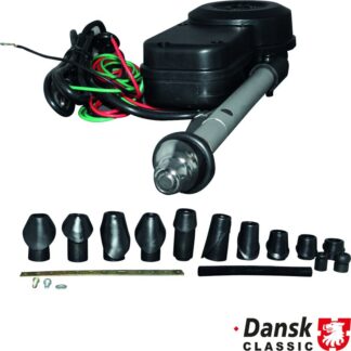 Antenna, electric, 12V, chrome, Ø28 mm base