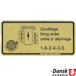 Sticker, firing order