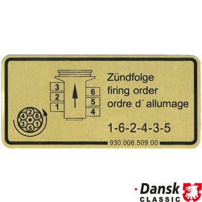 Sticker, firing order