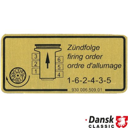 Sticker, firing order