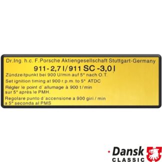 Sticker, ignition point