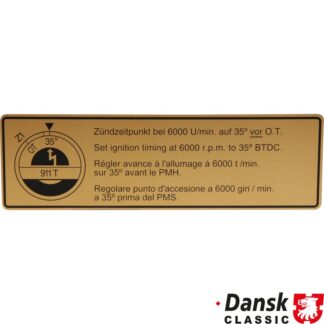 Sticker, ignition point