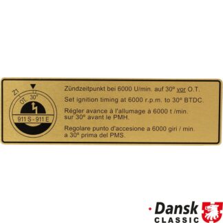 Sticker, ignition point