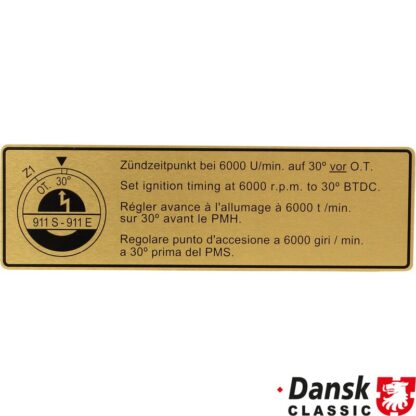 Sticker, ignition point