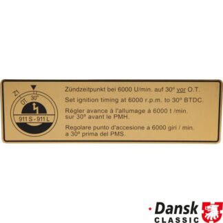 Sticker, ignition point