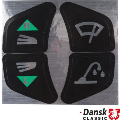 Sticker set, wiper and indicator