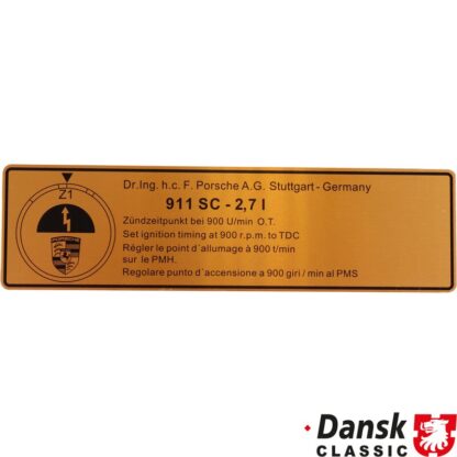 Sticker, ignition point