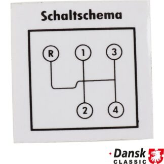 Sticker, "Schaltschema", for windshield