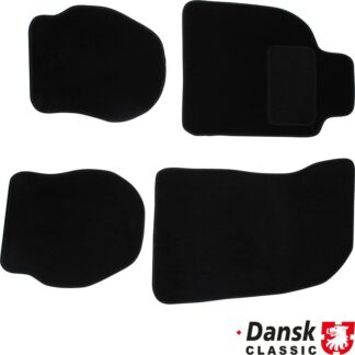 Floor mat set, front/rear, black, 4 pieces