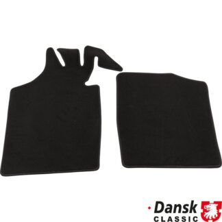Floor mat set, front, black, 2 pieces