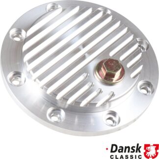 Oil sump plate with drain plug without gasket. Made of CNC machined aluminium