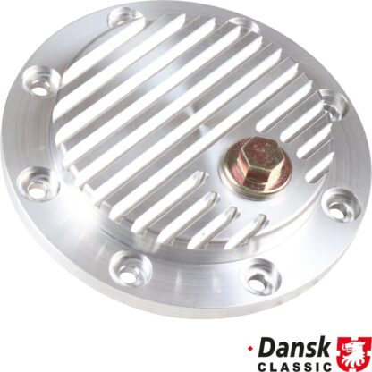 Oil sump plate with drain plug without gasket. Made of CNC machined aluminium
