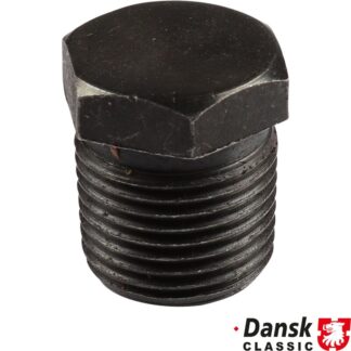 Oil drain plug with metric threads, black