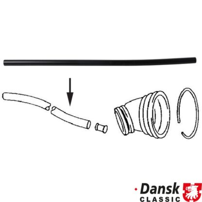 Fuel tank overflow hose for fuel filler neck, Ø 20 mm, L = 600 mm