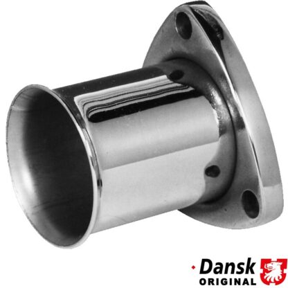 Connector flange for cross over pipe. Made of polished stainless steel
