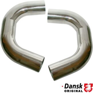 Connecting pipe set from exhaust to catalytic converter. Made of polished stainless steel