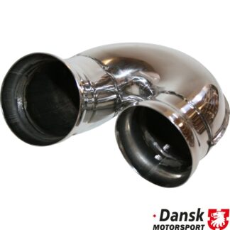 G-pipe replacing the rear exhaust together with 92.200S, Sport. Made of polished stainless steel