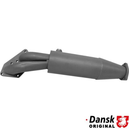 Pre-silencer. Made of steel with grey paint. With TÜV/EEC approval