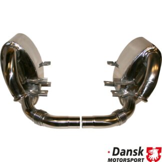 Exhaust set rear, Sport. Made of polished stainless steel