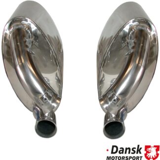 Exhaust set rear, Sport, 60 mm inside/outside tubing. Made of polished stainless steel. With TÜV/EEC approval