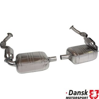Exhaust set rear, Sport, with 200 cells catalytic converters. Made of stainless steel
