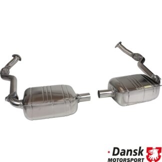 Exhaust set rear, Sport. Made of stainless steel