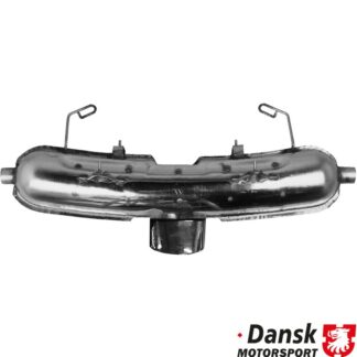 Exhaust rear, Sport, with one 155x83 mm oval tailpipe. Made of stainless steel. With TÜV/EEC approval