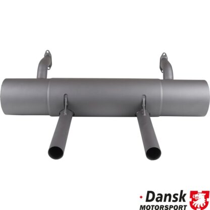 Exhaust rear, Sport, with two tail pipes in Carrera style. Deep sporty sound. Tail pipes constructed to fit perfectly with Carrera rear lower panel, but will come out just under the car body on "non Carreras"