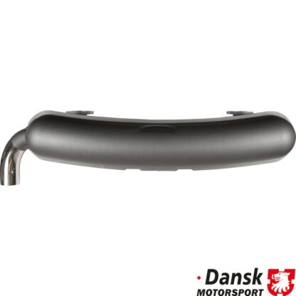 Exhaust rear, Sport, with one Ø70 mm tail pipe. Made of steel with grey heat resistant paint, tail pipe of polished stainless steel. With TÜV/EEC approval