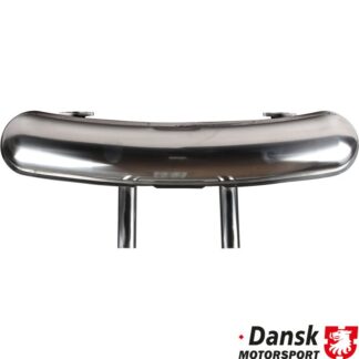 Exhaust rear, Sport, with two Ø50 mm tail pipes. Made of polished stainless steel