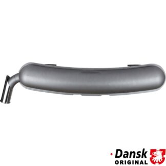 Exhaust rear, with one Ø57 mm tail pipe and chrome tip. Made of steel with grey heat resistant paint. With TÜV/EEC approval