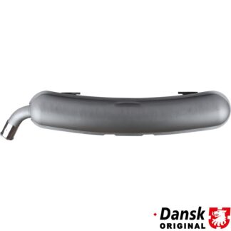 Exhaust rear, with one Ø60 mm tail pipe and chrome tip. Made of steel with grey heat resistant paint. With TÜV/EEC approval