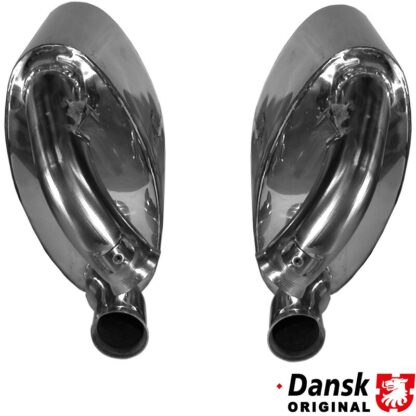 Exhaust set rear, Sport, OE sound. Made of polished stainless steel. With TÜV/EEC approval