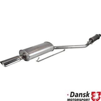 Exhaust rear, OE style, with oval 93x70 mm tail pipe. Made of stainless steel, polished tail pipe