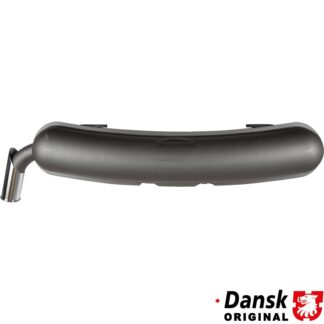 Exhaust rear, with one Ø57 mm tail pipe and chrome tip. Made of stainless steel with grey heat resistant paint. With TÜV/EEC approval