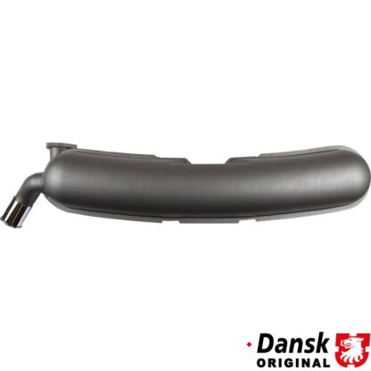 Exhaust rear, with one Ø60 mm tail pipe and chrome tip. Made of steel with grey heat resistant paint. With TÜV/EEC approval