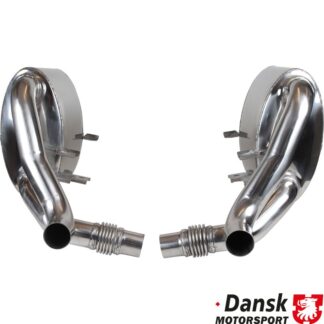 Exhaust set rear, Sport, "Super Sound". Made of polished stainless steel