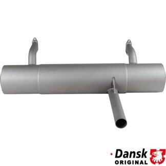 Exhaust rear, Sport, with one Ø62 mm tail pipe. Made of steel with grey heat resistant paint