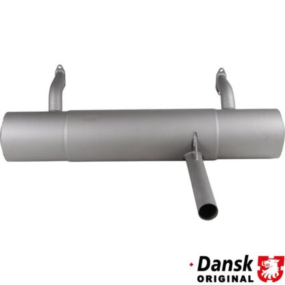 Exhaust rear, Sport, with one Ø62 mm tail pipe. Made of steel with grey heat resistant paint