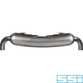 Exhaust rear, Sport, with two Ø70 mm tail pipes. For use with heat exchanger conversion. Made of stainless steel