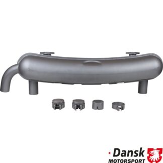 Exhaust rear, RSR street/racing, with one Ø60 mm OE tail pipe or two Ø63.5 mm racing tail pipes. With bolt on inlet flanges