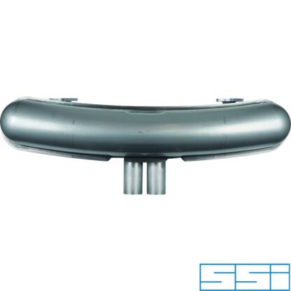 Exhaust rear, Sport, GT3 style, with two Ø63 mm center tail pipes. Made of stainless steel