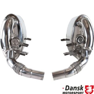 Exhaust set rear, Sport, "Super Sound" with adjustable sound valves. Made of polished stainless steel