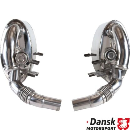 Exhaust set rear, Sport, "Super Sound" with adjustable sound valves. Made of polished stainless steel