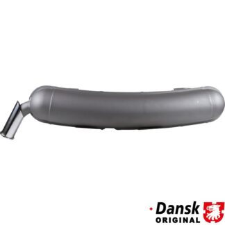 Exhaust rear, with one Ø57 mm tail pipe and chrome tip. Made of steel with heat resistant grey paint