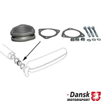 Exhaust adaptor kit. Flange, gaskets and nuts. To be used when you want to install our "OE banana" style exhaust to your 3.6L engine if installed in a G-model 911 body.