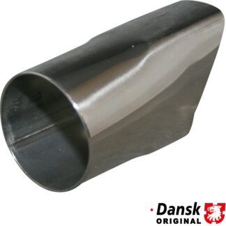 Tail pipe trim in bumper horn. Made of stainless steel