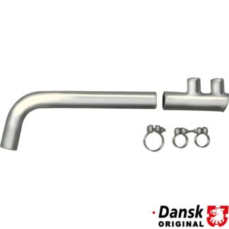 Tail pipe set with clamps. Made of stainless steel