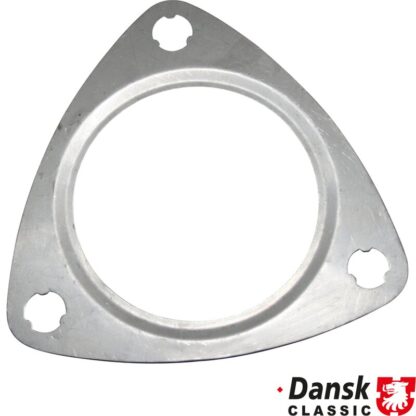 Gasket between manifold and catalytic converter, triangular